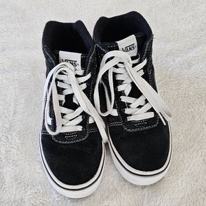 Great Condition: Vans Old Skool Suede and Canvas Hi-Tops Kids 4